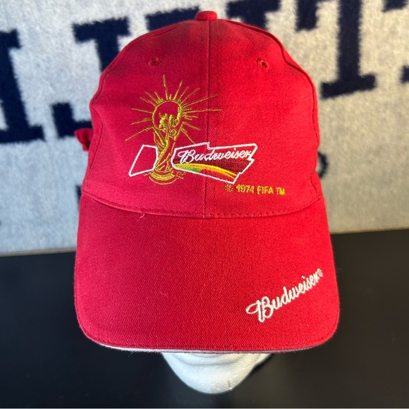 Budweiser Other - Budweiser 2010 FIFA World Cup Strapback Red Baseball Cap Hat Embroidered Logo